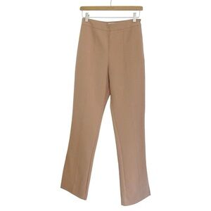 Jason Wu Camel Tan Pants XS Side Slits Boot Cut High Rise Careerwear Office